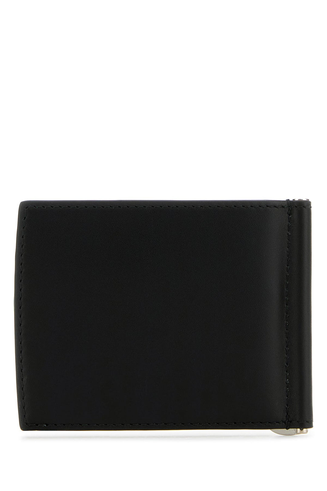 Black leather card holder