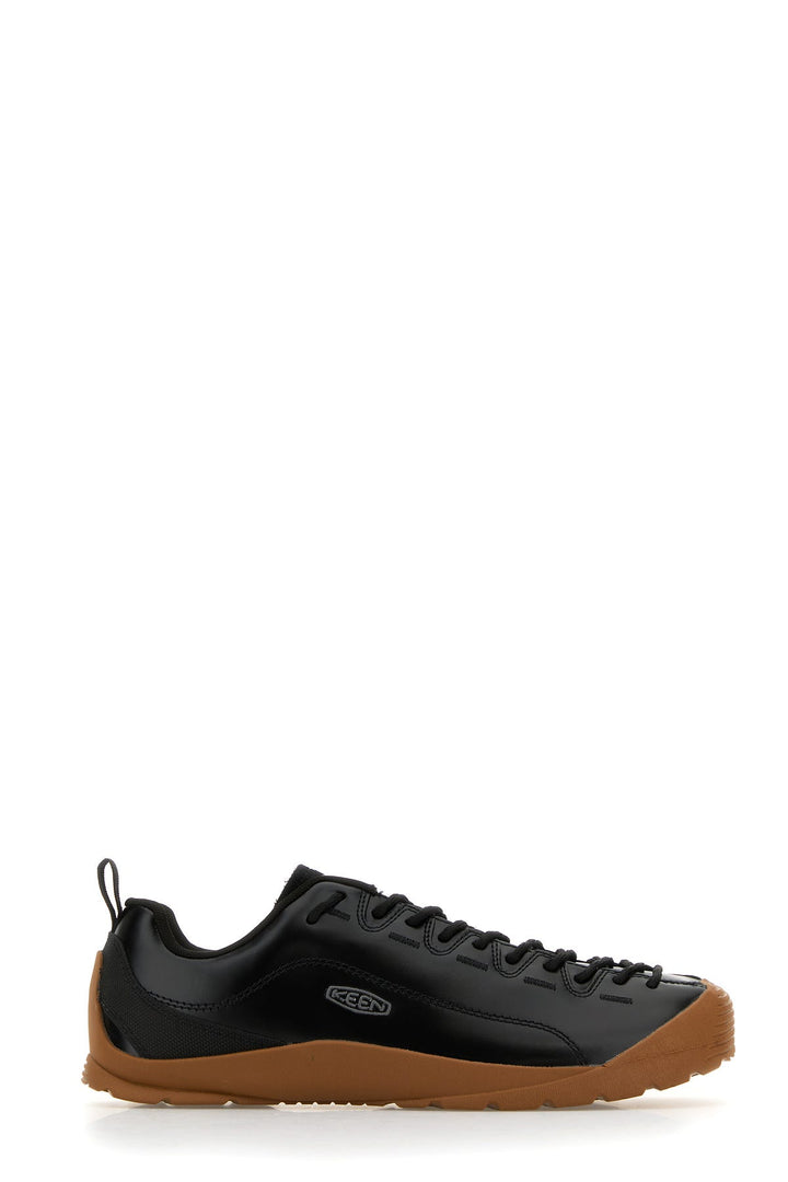 Black leather and rubber Jasper sneakers