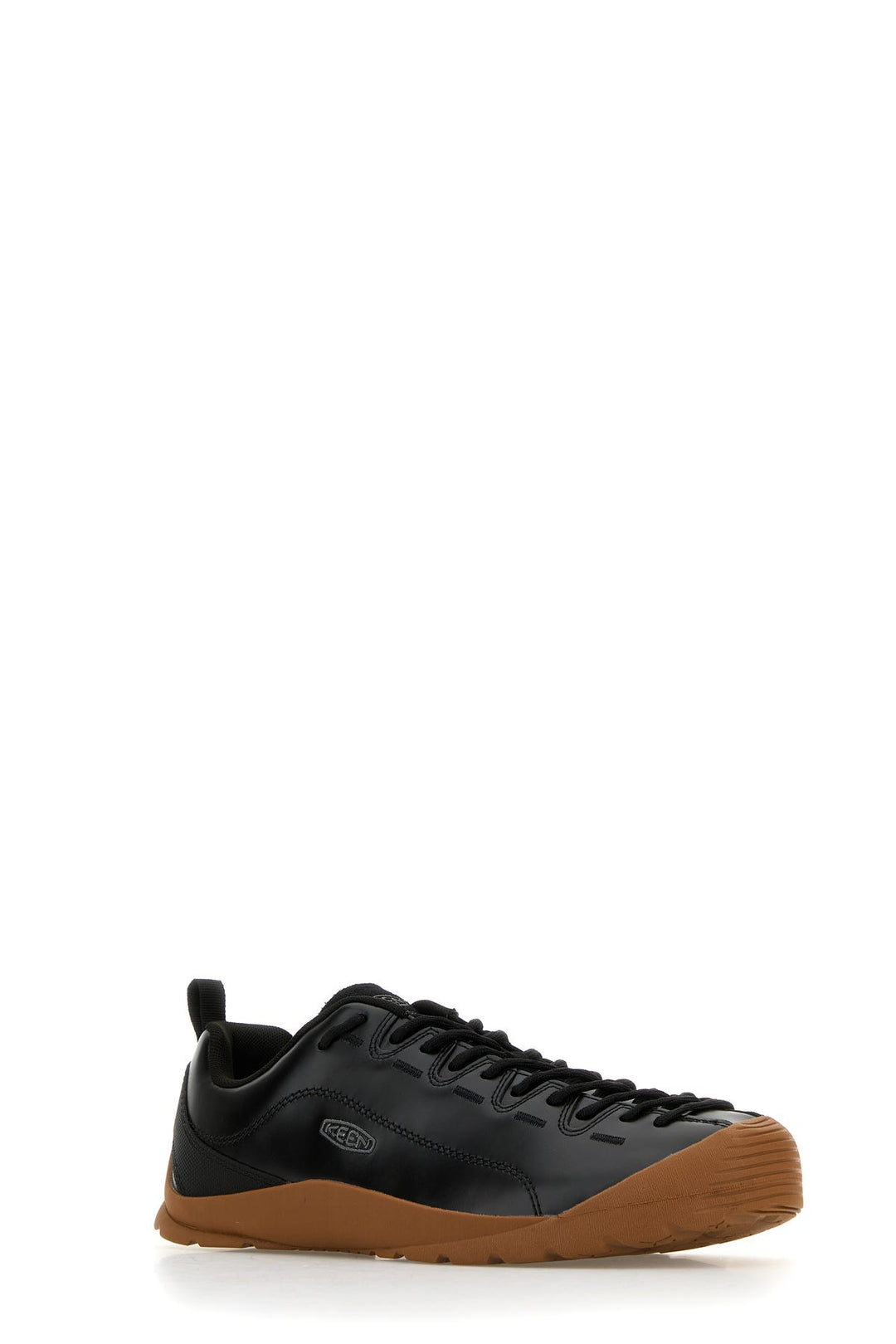 Black leather and rubber Jasper sneakers