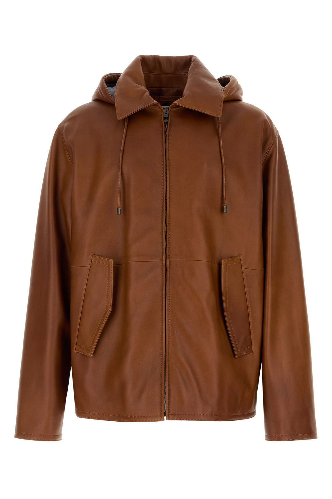 Caramel nappa leather jacket