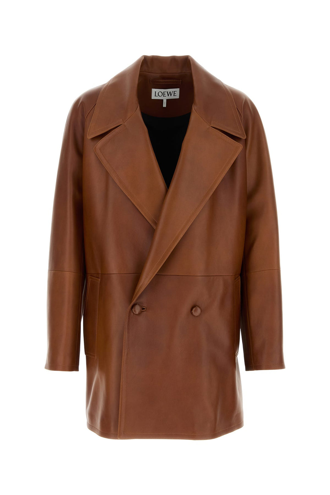 Brown nappa leather jacket