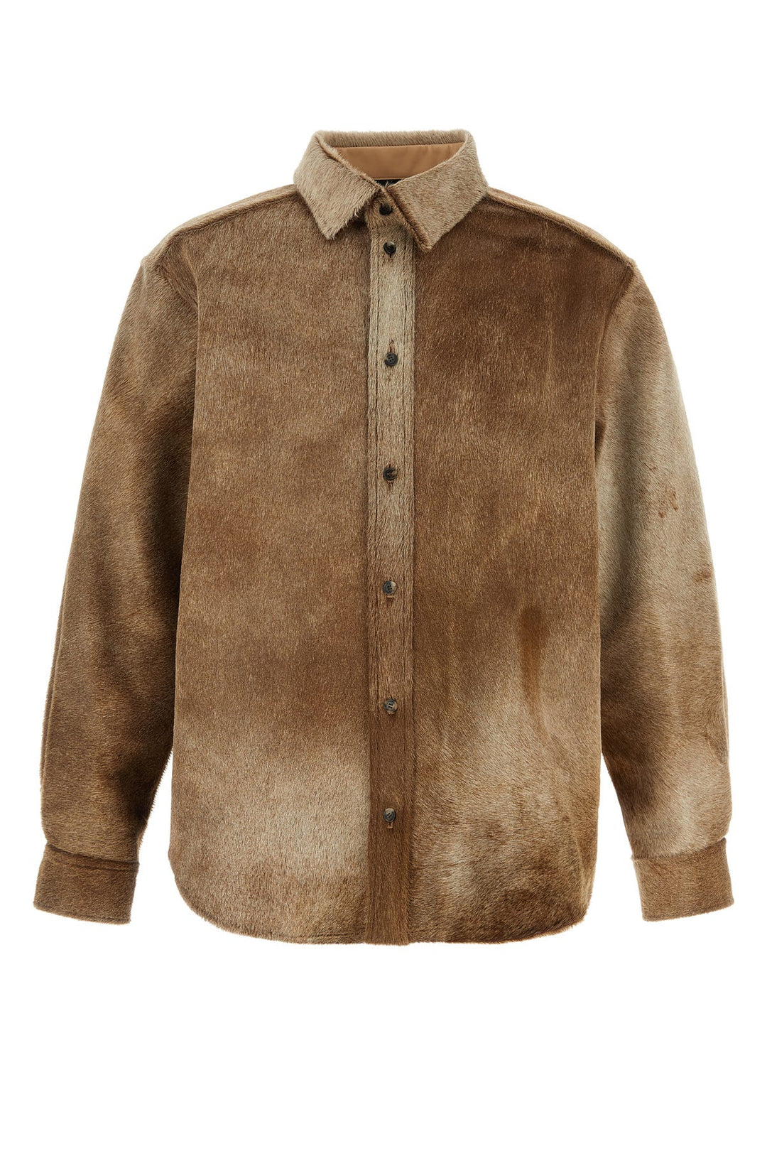 Brown calf hair shirt