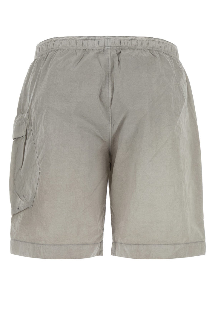 Grey nylon swimming shorts