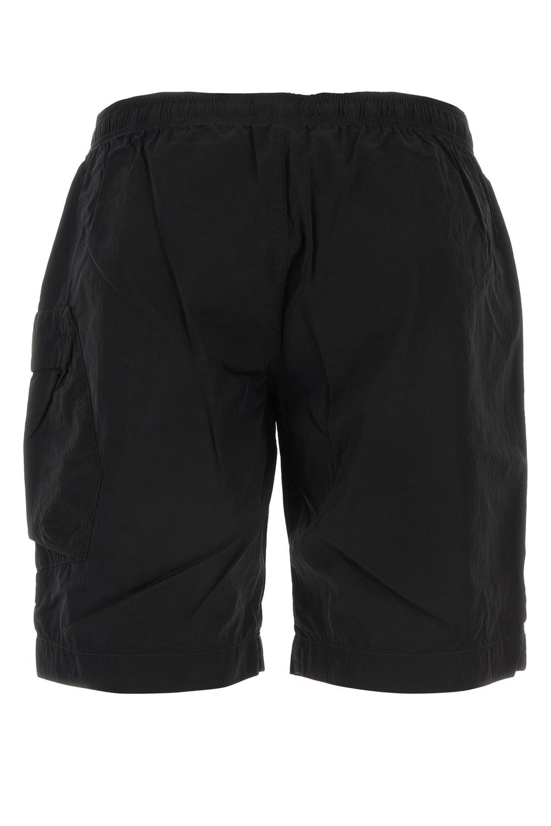 Black nylon swimming shorts