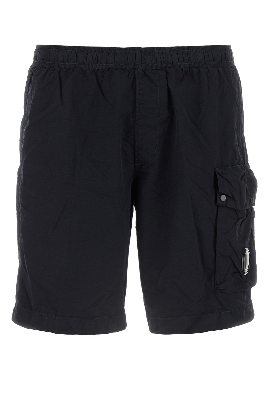 Midnight blue nylon swimming shorts