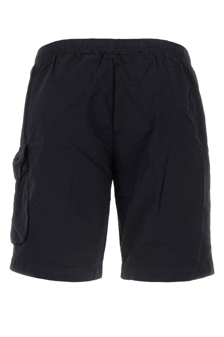 Midnight blue nylon swimming shorts