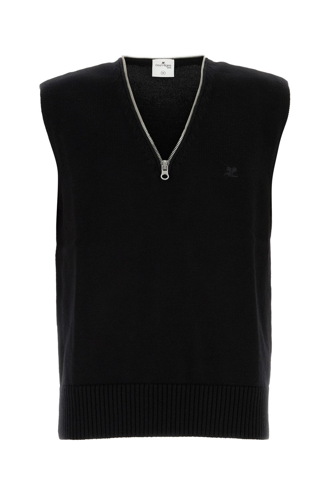 Black wool vest