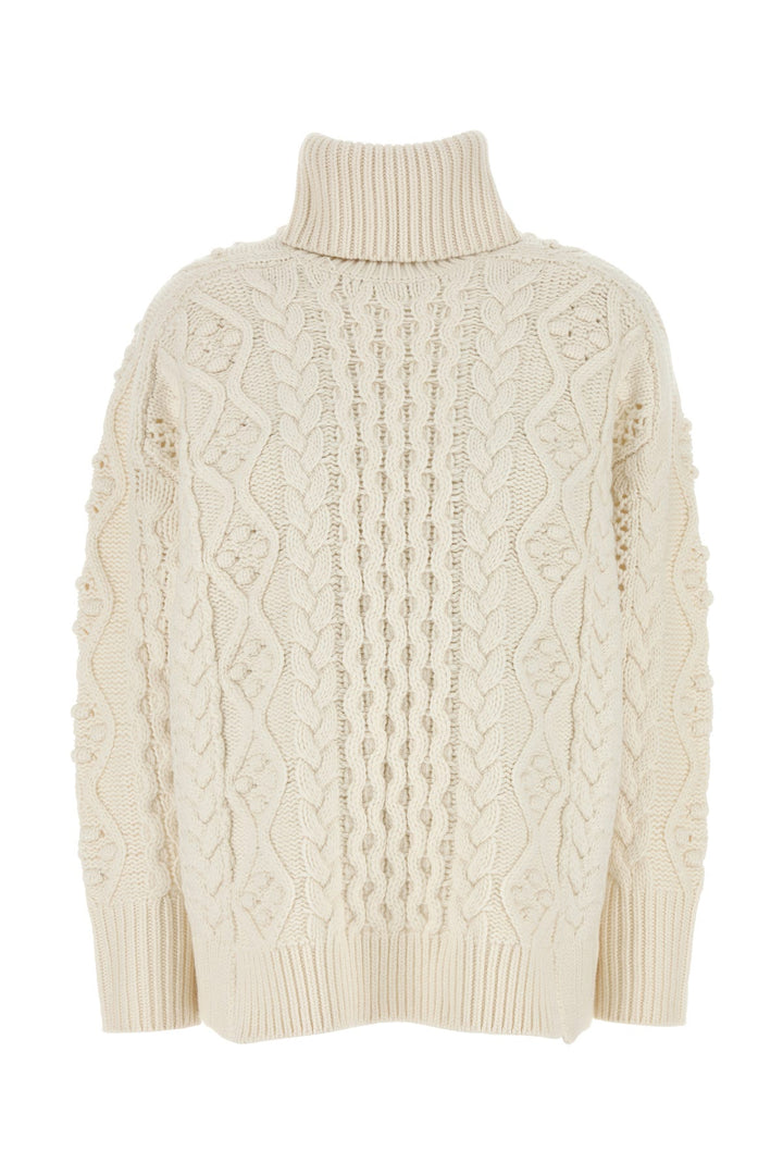 Ivory wool blend Anar oversize sweater