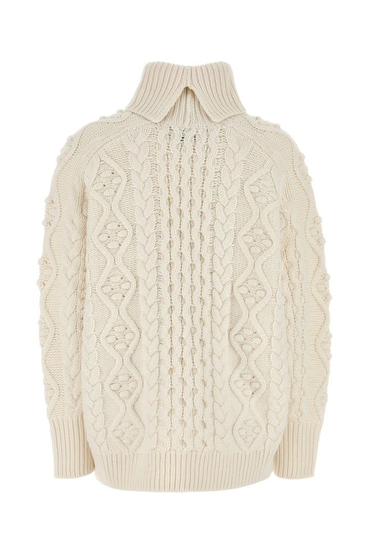 Ivory wool blend Anar oversize sweater