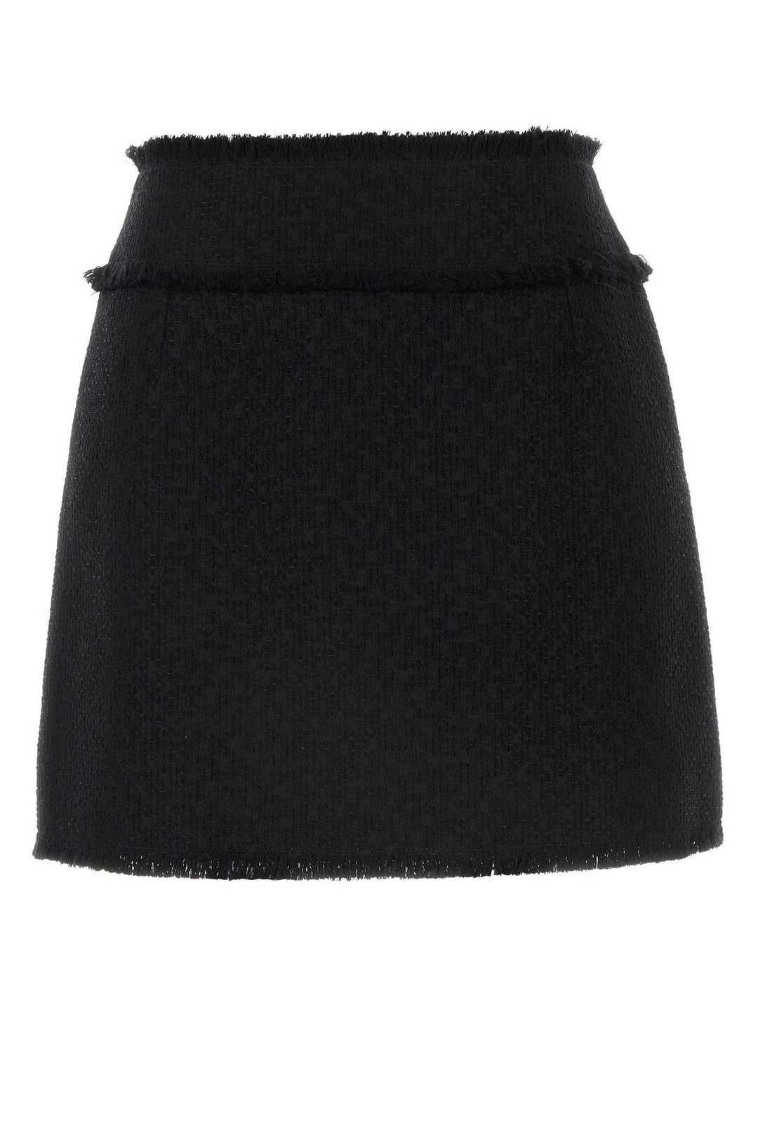 Black tweed mini skirt