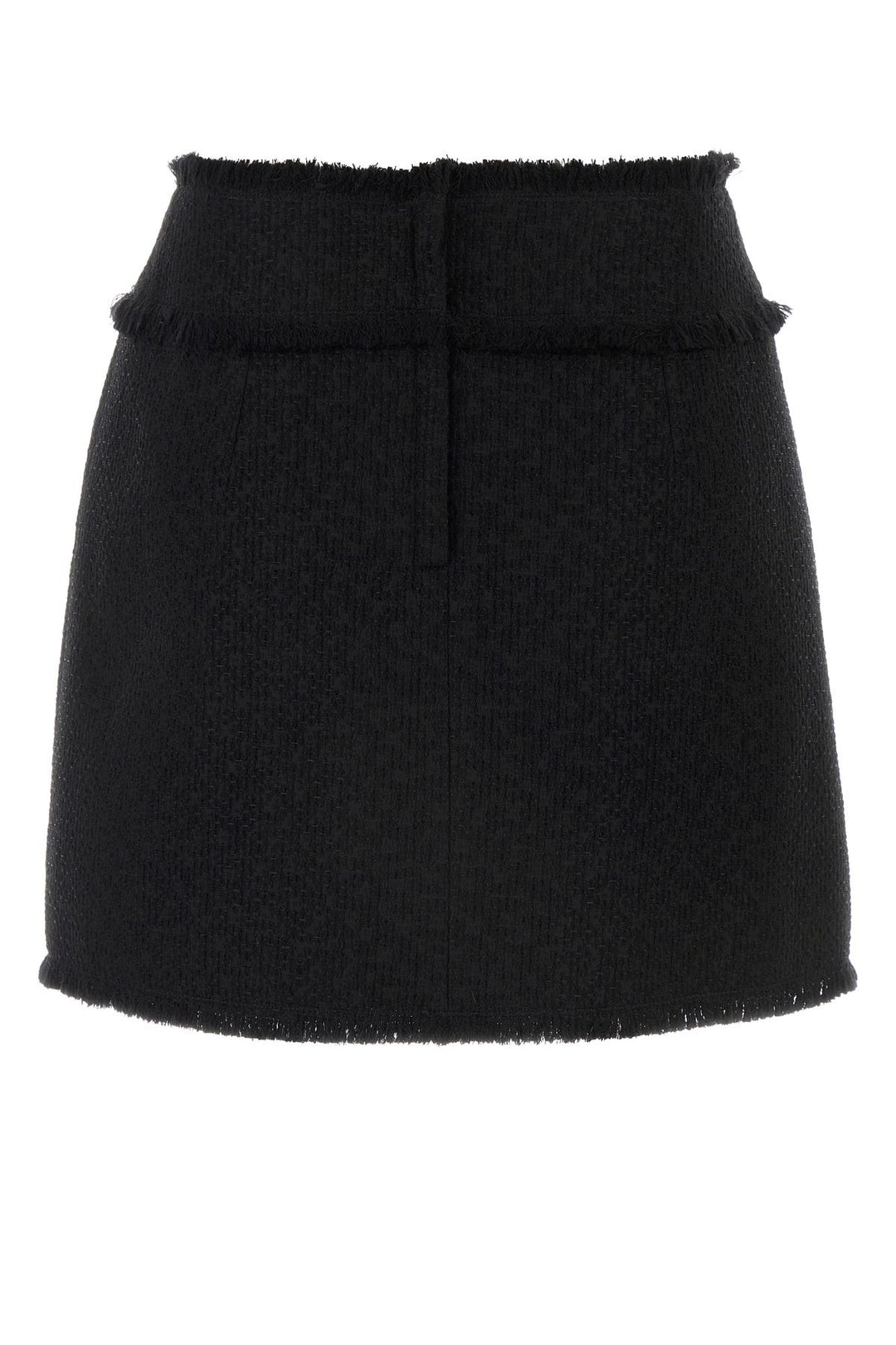 Black tweed mini skirt