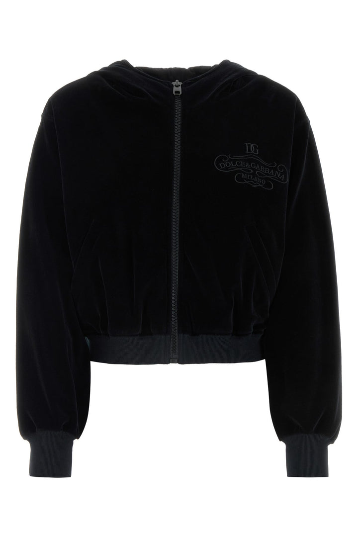 Black chenille sweatshirt