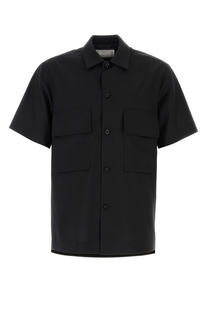 Black polyester blend shirt