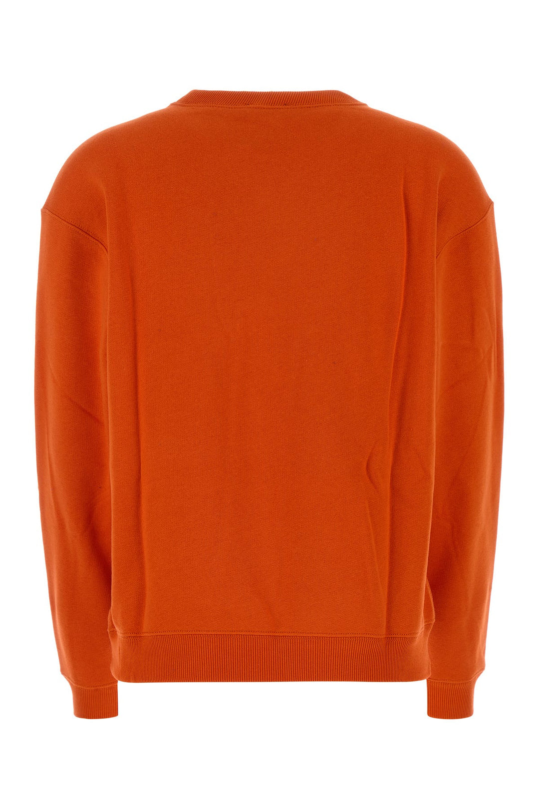 Dark orange cotton blend sweatshirt