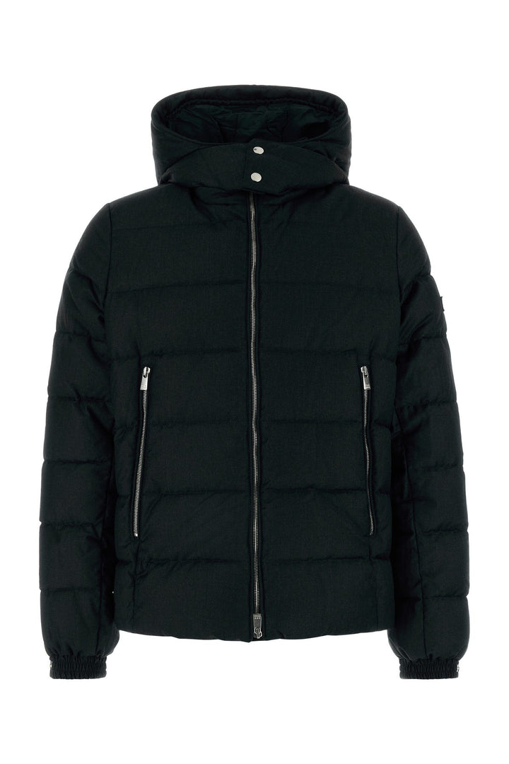 Black wool blend Domiziano down jacket