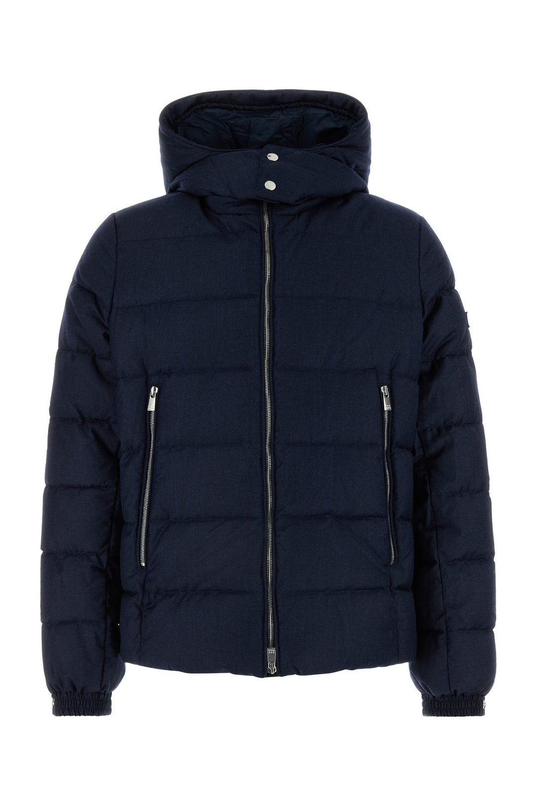 Navy blue wool blend Domiziano down jacket