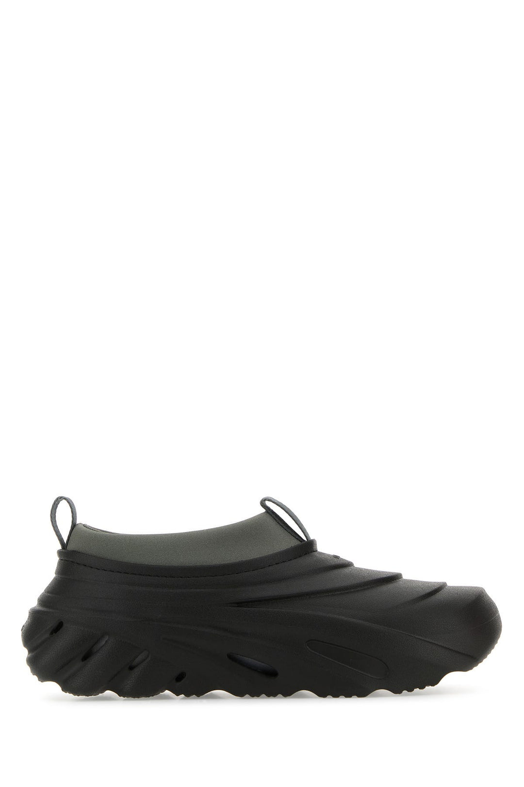 Black rubber Echo Storm slip ons