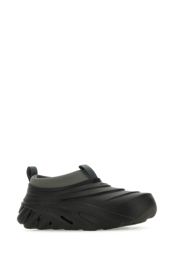 Black rubber Echo Storm slip ons