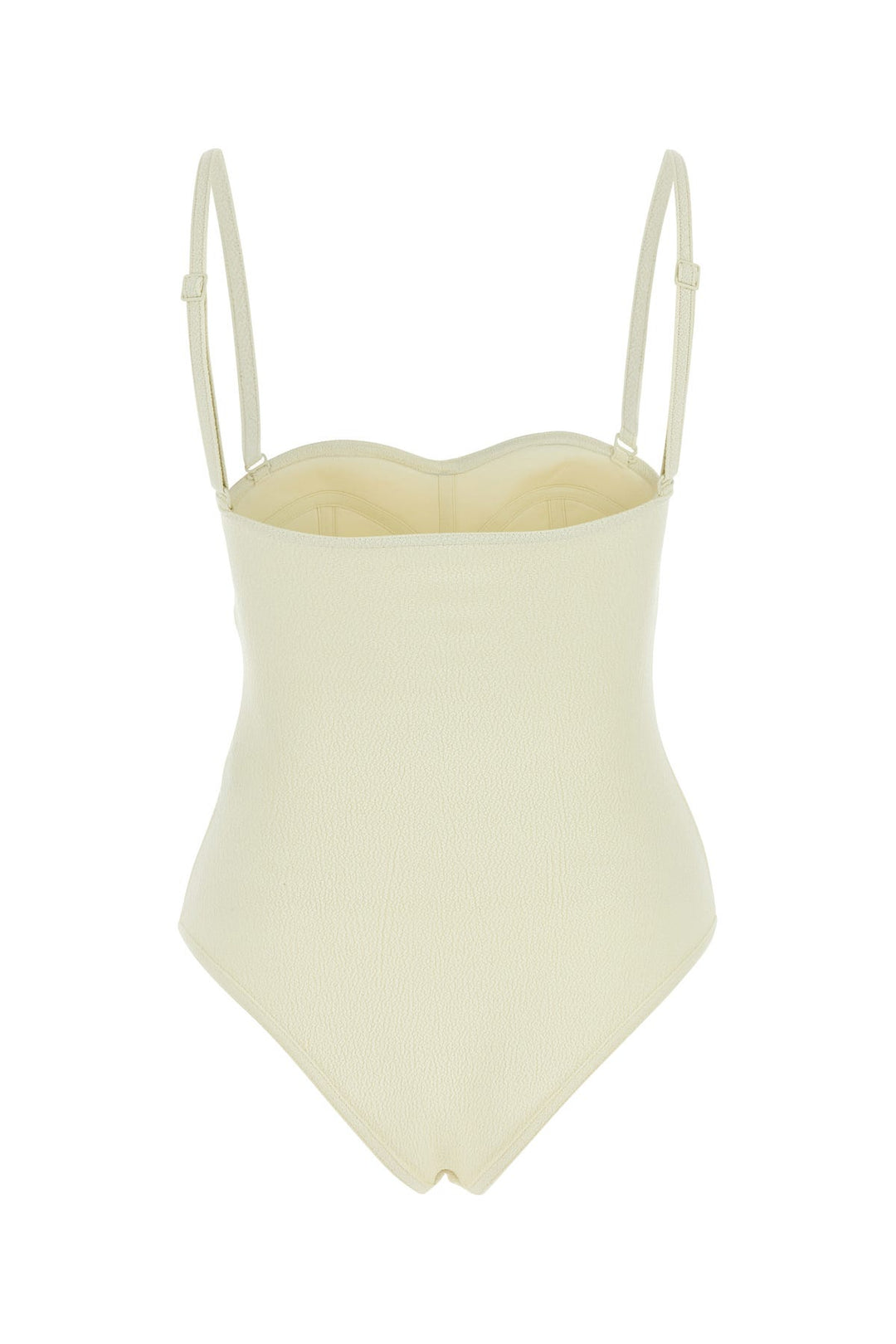 Pastel yellow stretch nylon swimsuit