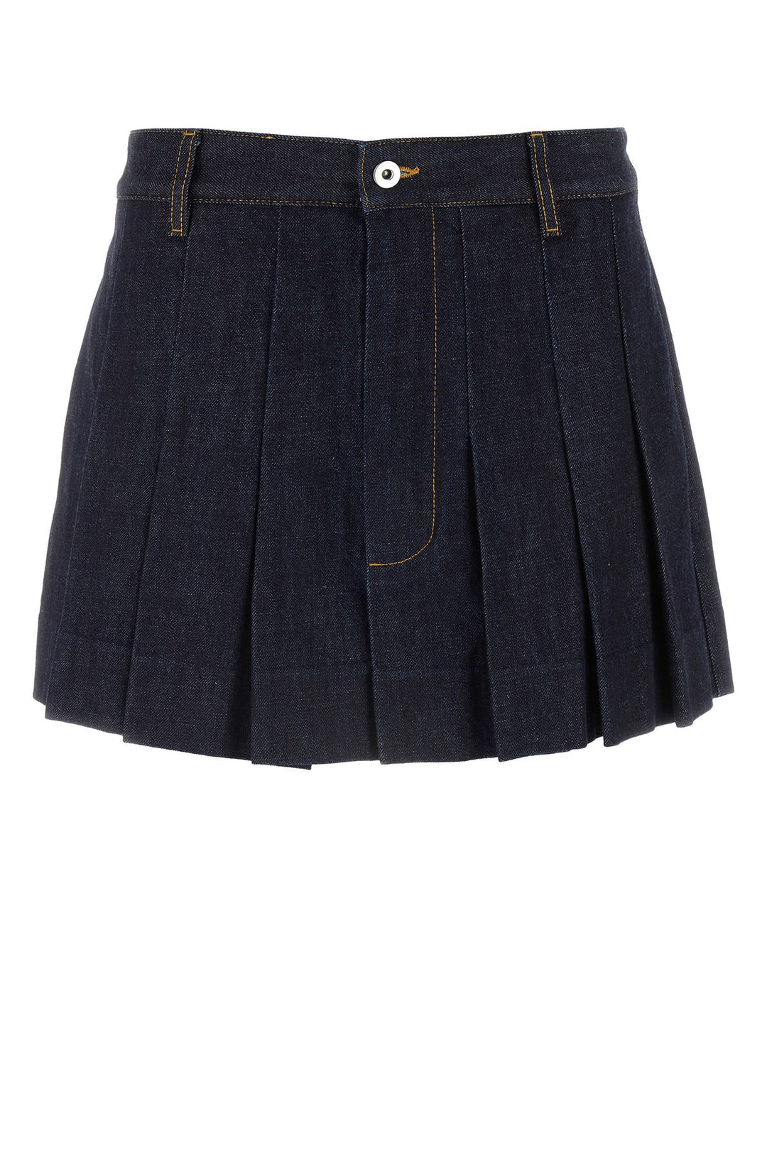 Dark blue denim mini skirt