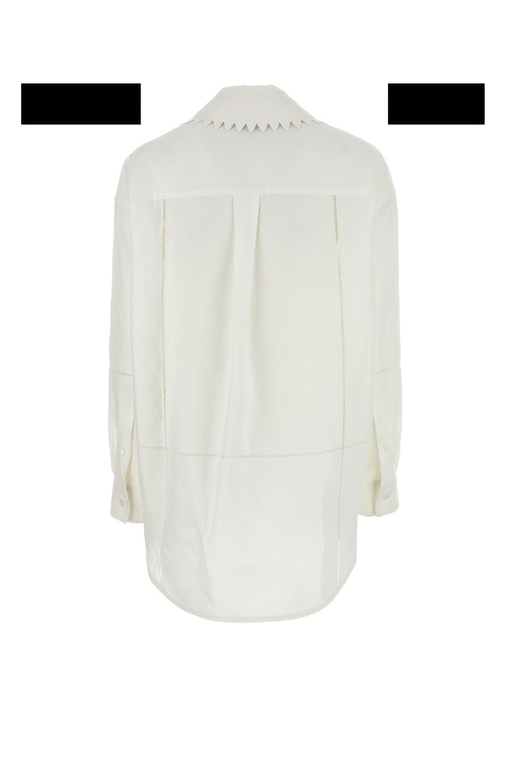 White linen shirt