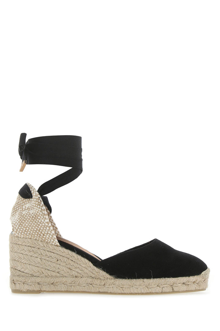 Black canvas Carina wedges