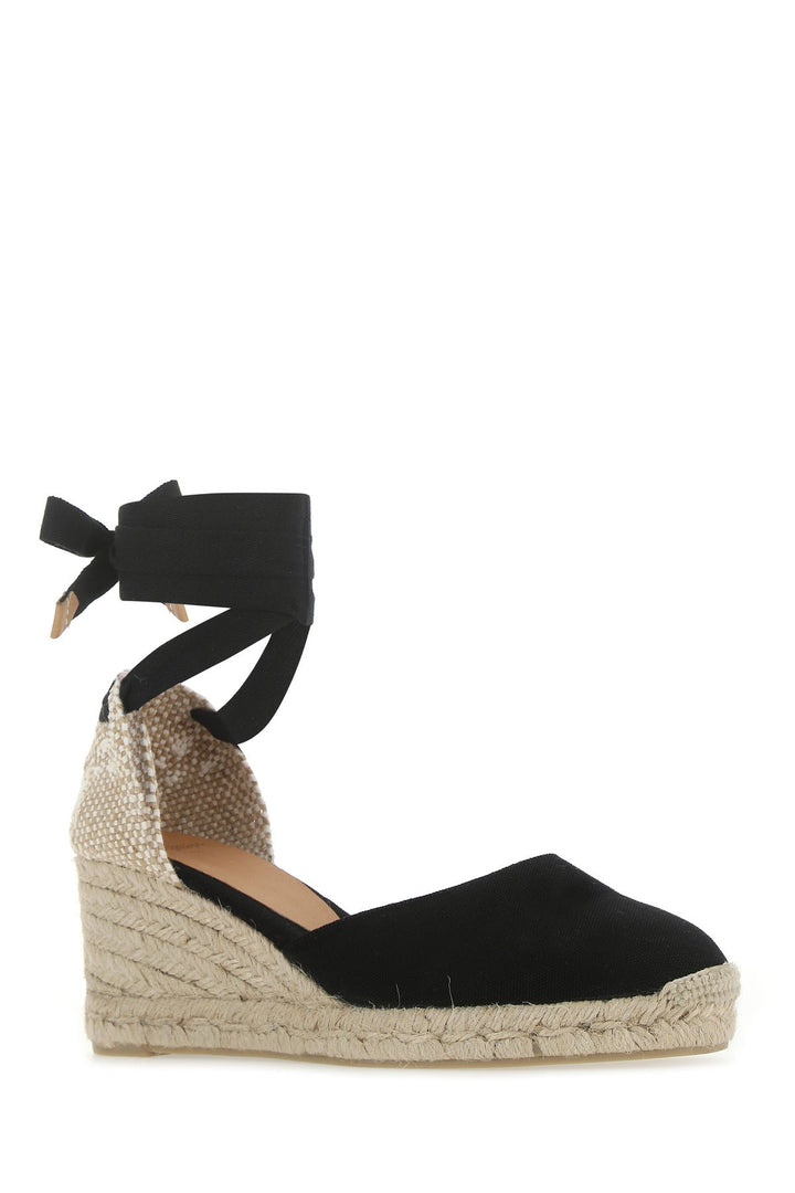 Black canvas Carina wedges