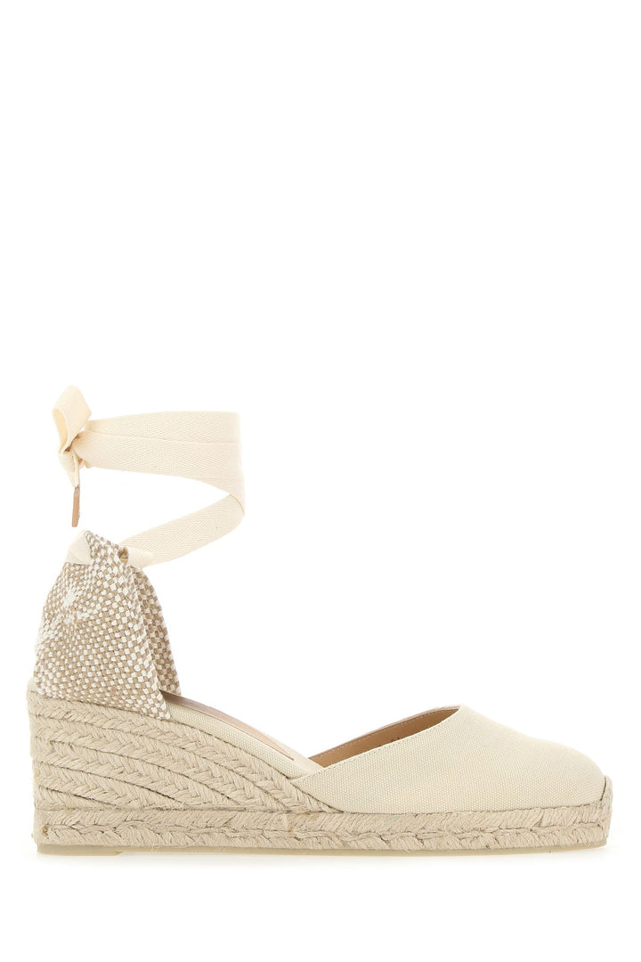 Ivory canvas Carina wedges