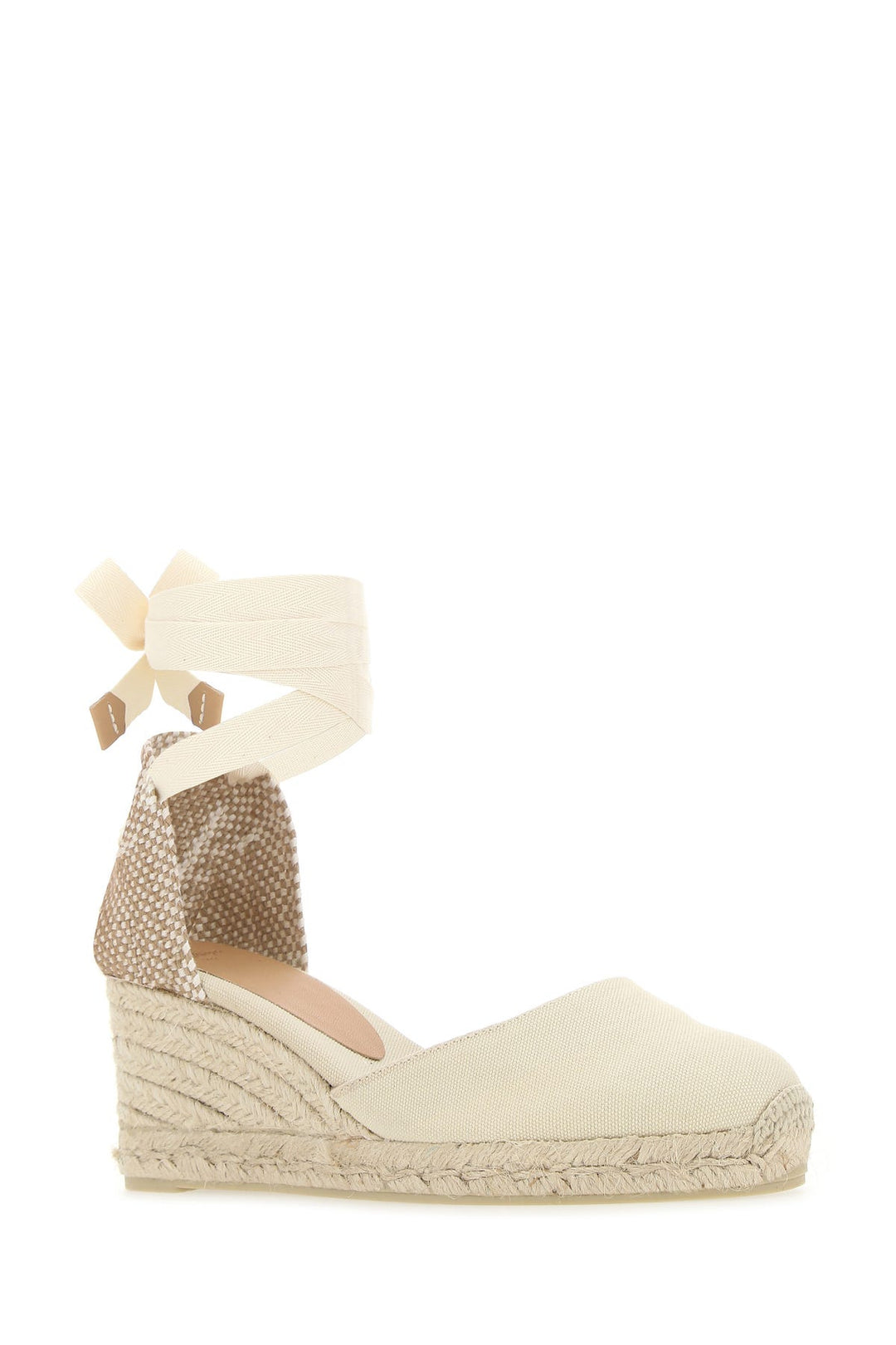 Ivory canvas Carina wedges