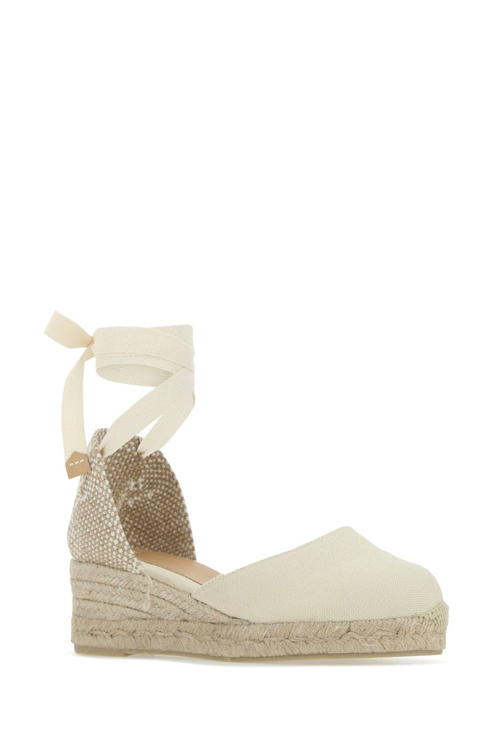 Ivory canvas Carina wedges