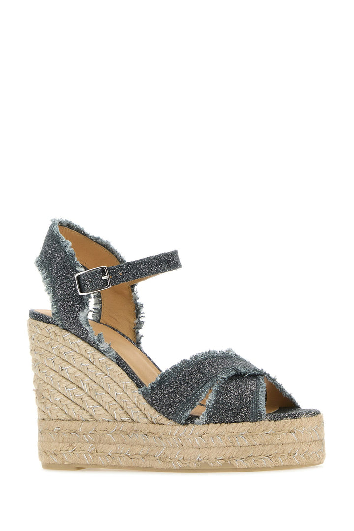 Dark grey canvas Bromelia wedges