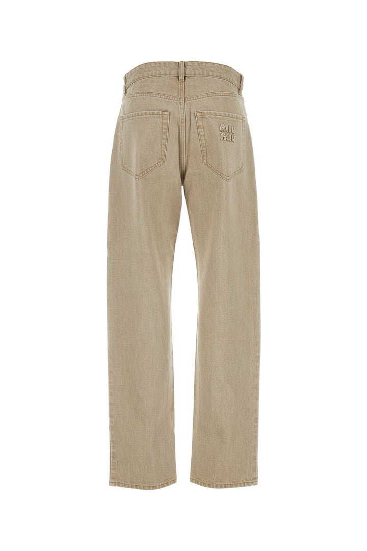 Beige denim jeans