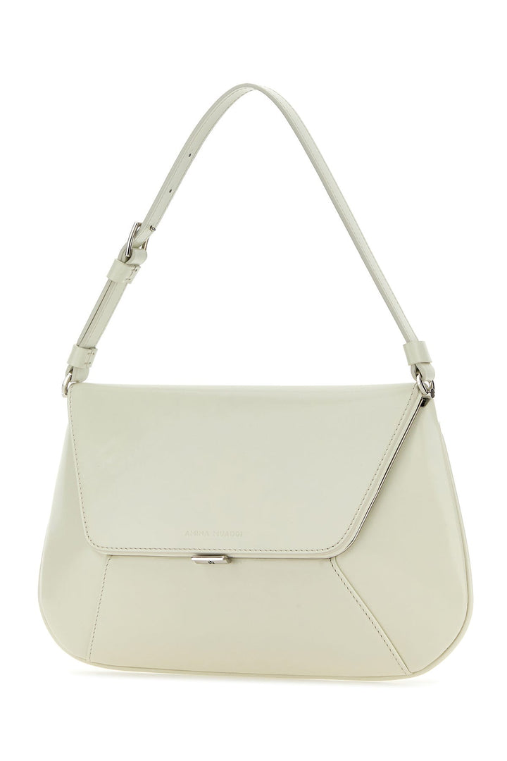 Ivory leather Ami shoulder bag