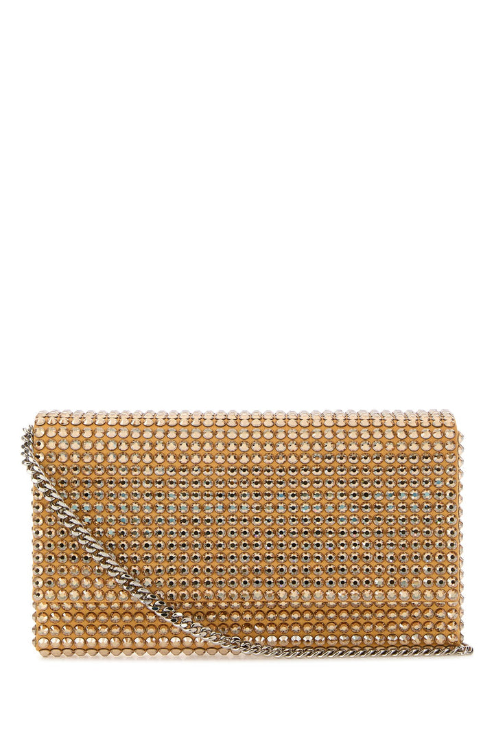 Embellished satin mini Paloma clutch