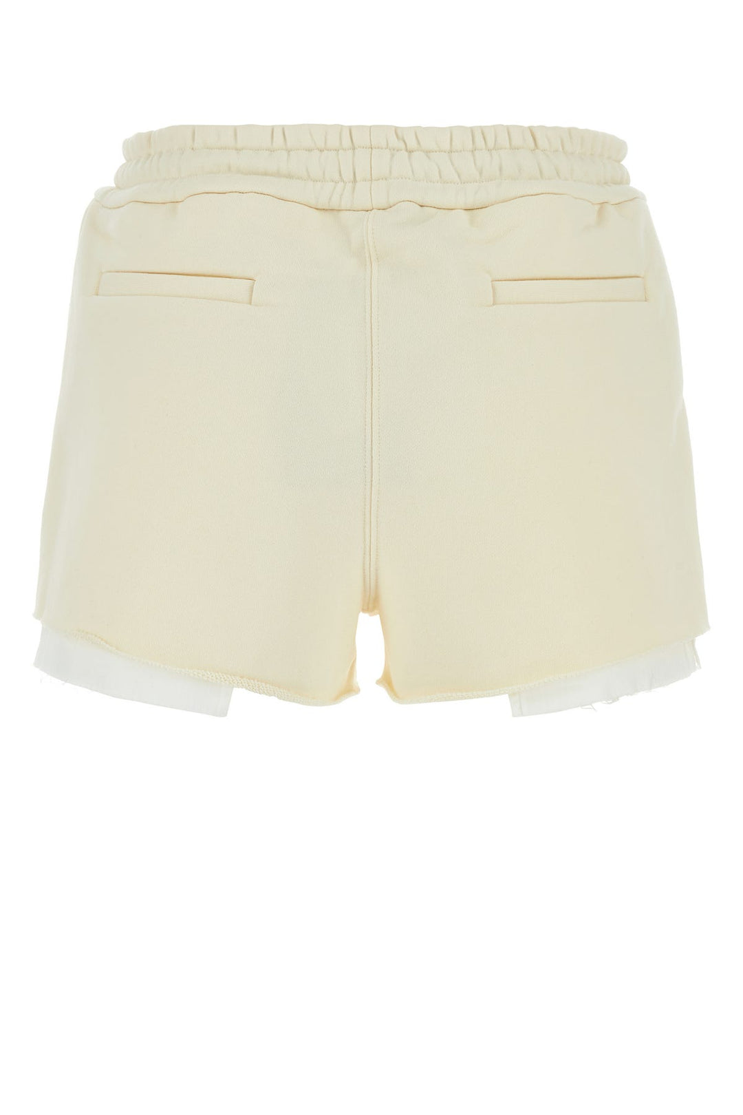 Cream cotton shorts