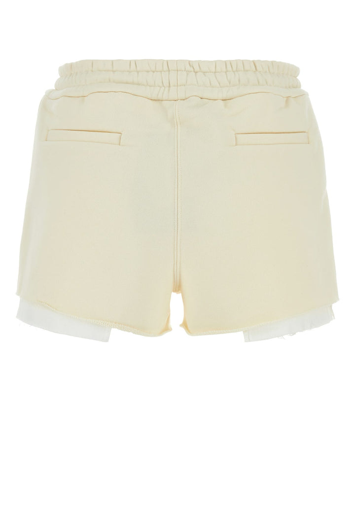 Cream cotton shorts