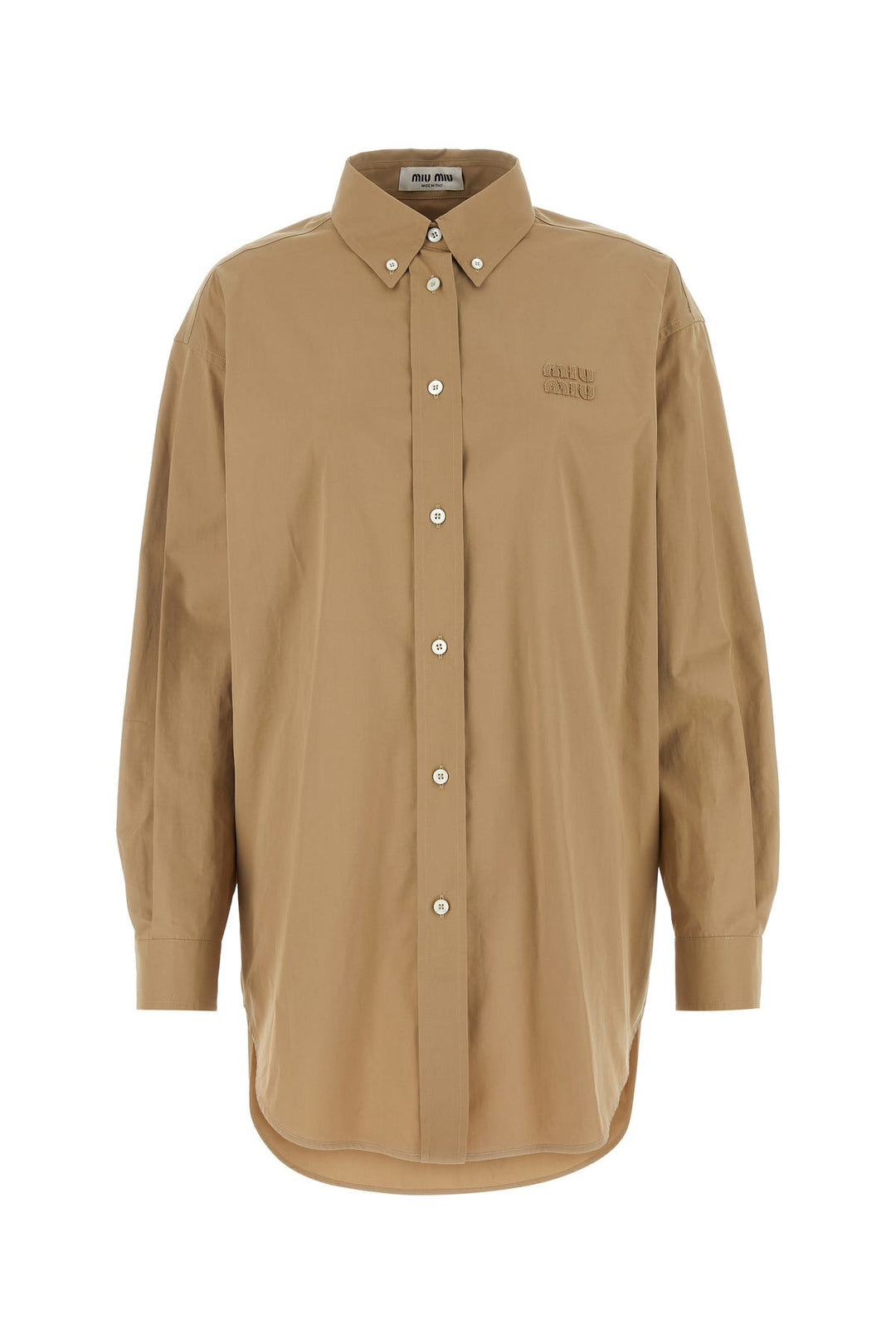 Biscuit poplin oversize shirt