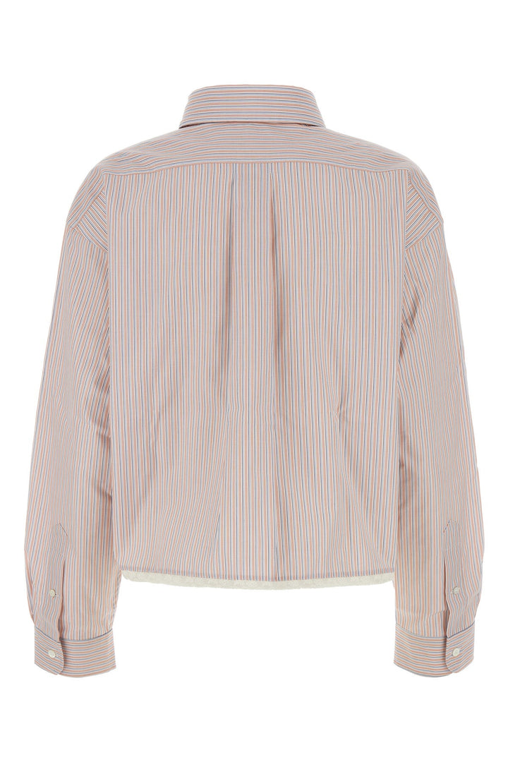 Embroidered poplin shirt