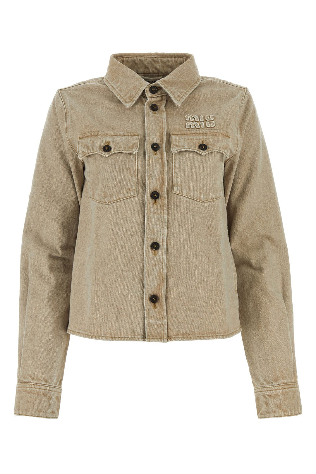 Beige denim shirt