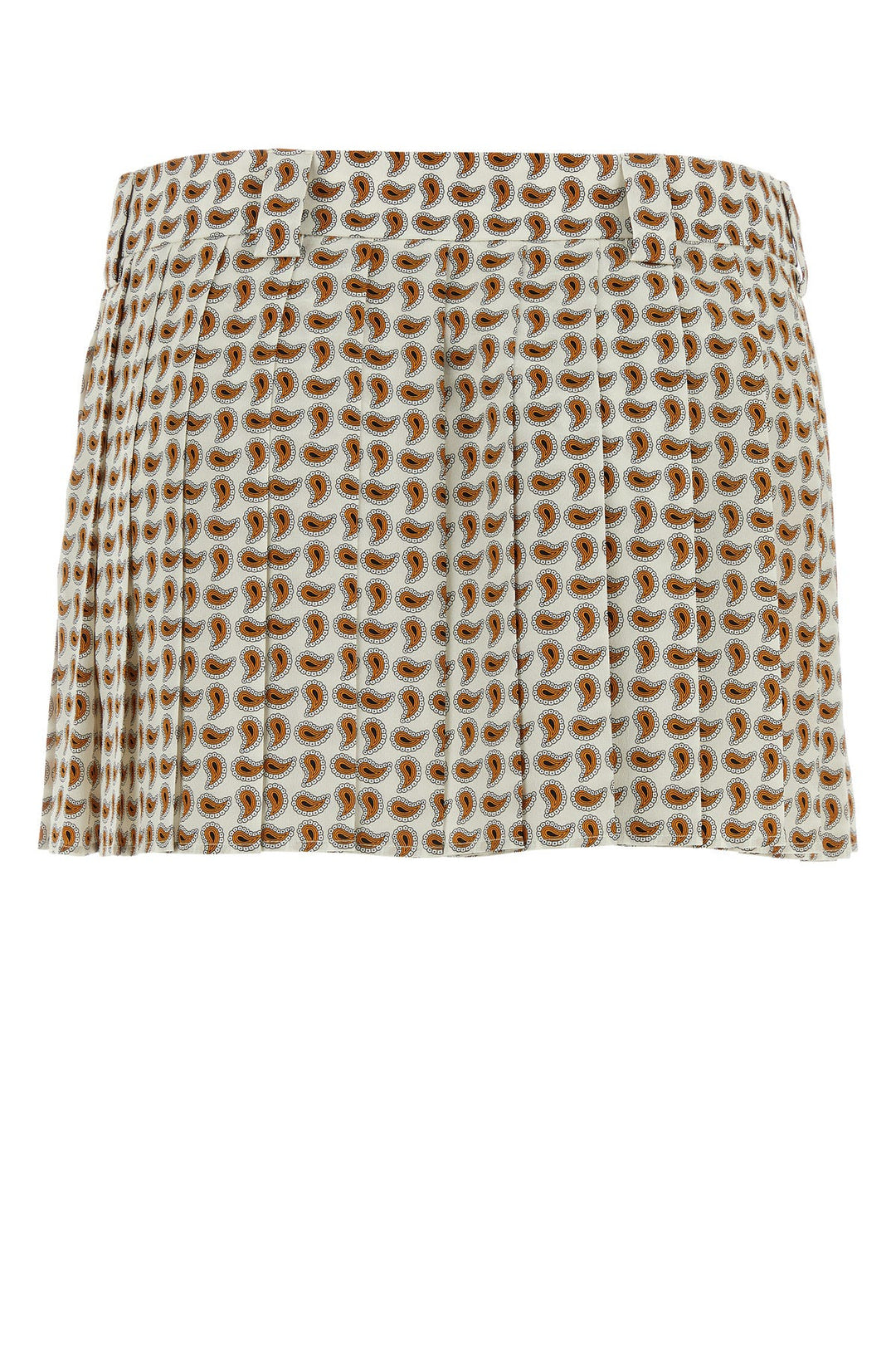 Printed silk mini skirt