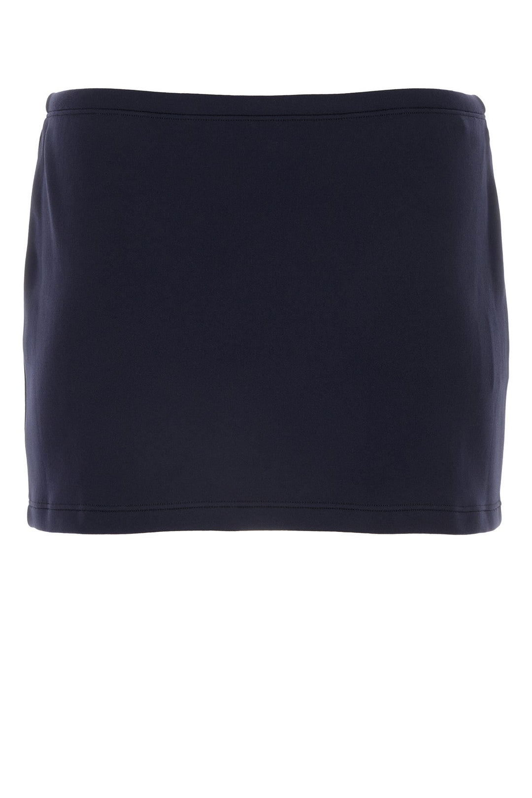 Blue stretch nylon mini skirt