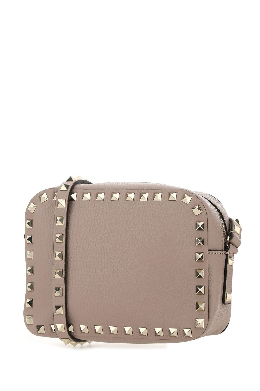 Antiqued pink leather Rockstud crossbody bag