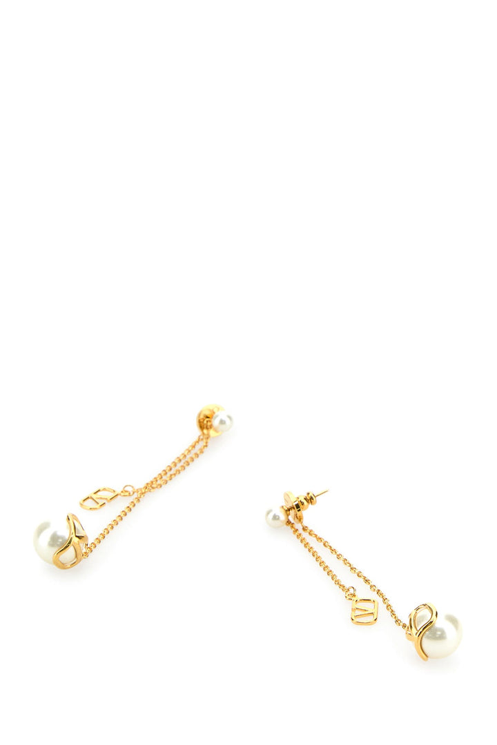 Gold metal VLogo Signature earrings