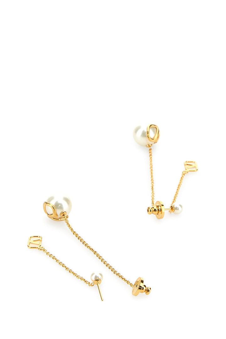 Gold metal VLogo Signature earrings