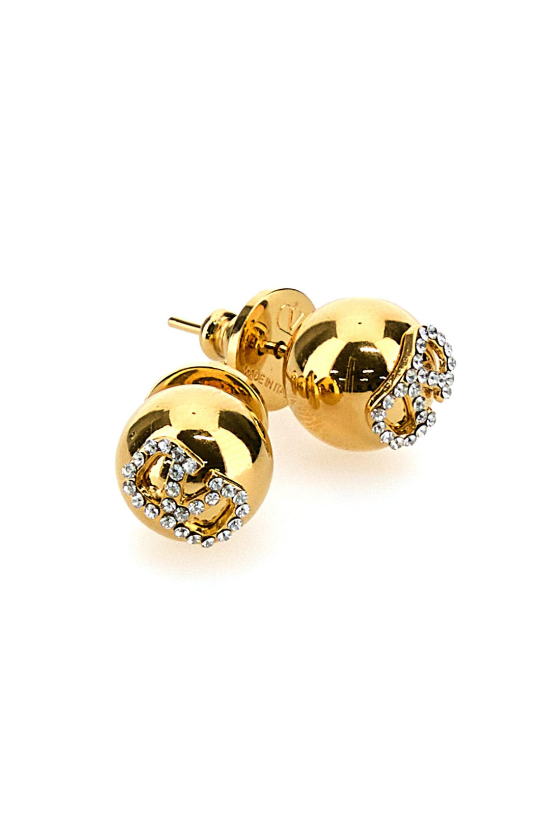 Gold metal earrings