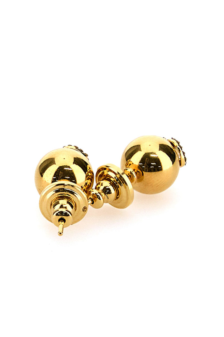 Gold metal earrings