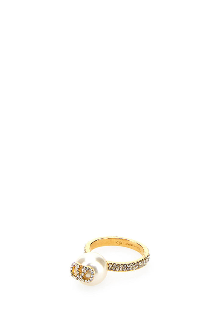 Gold metal VLogo Signature ring