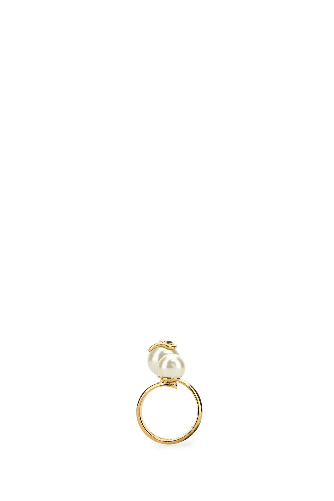 Gold metal VLogo Signature ring