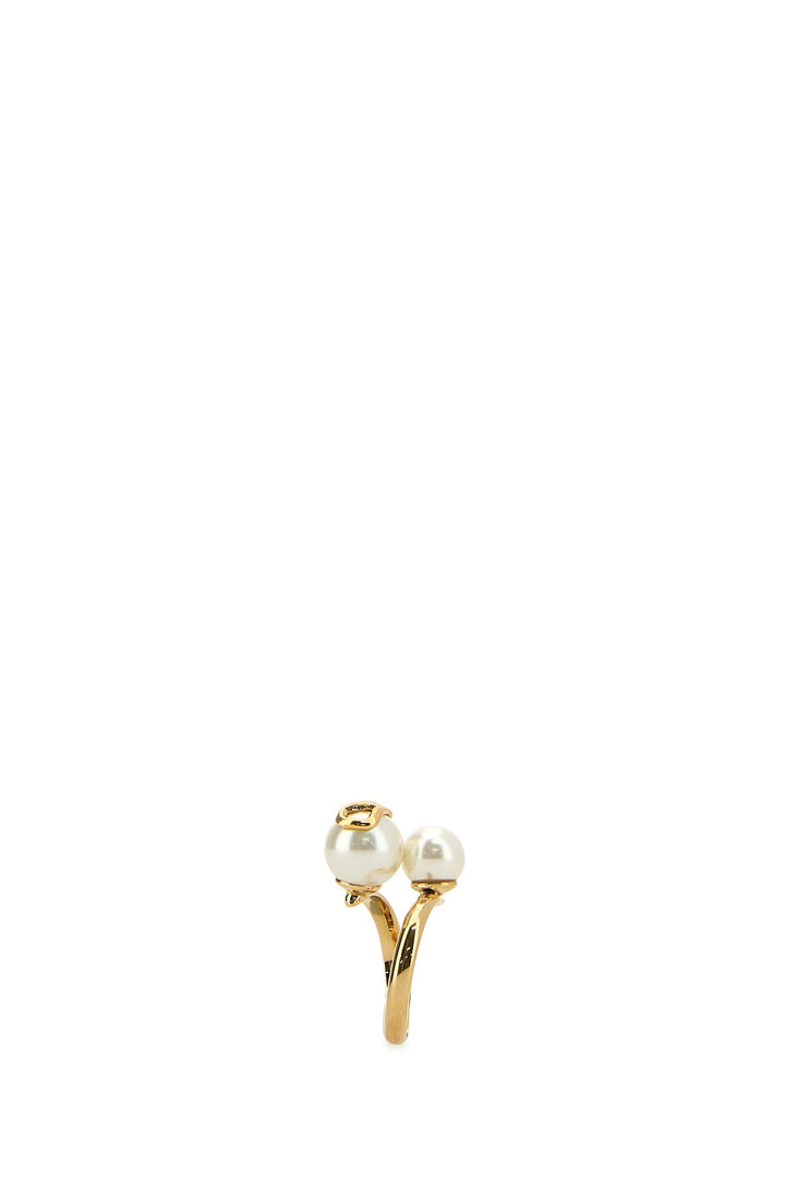 Gold metal VLogo Signature ring