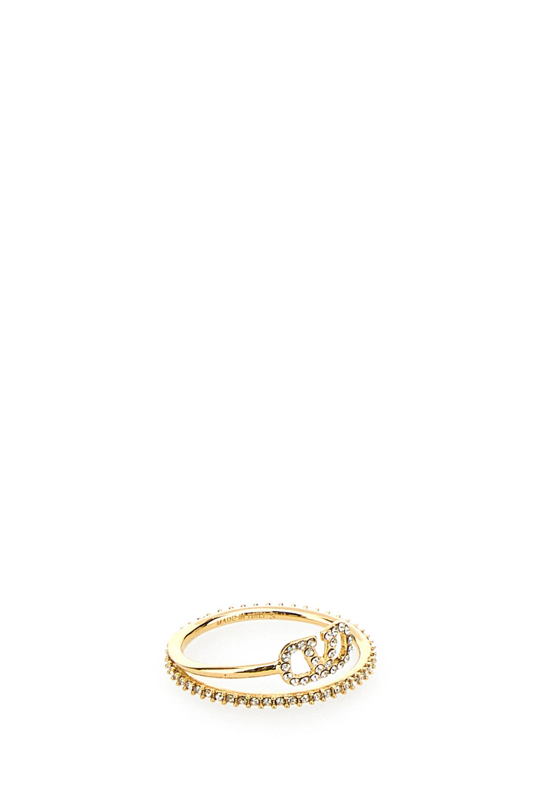 Gold metal VLogo Signature ring